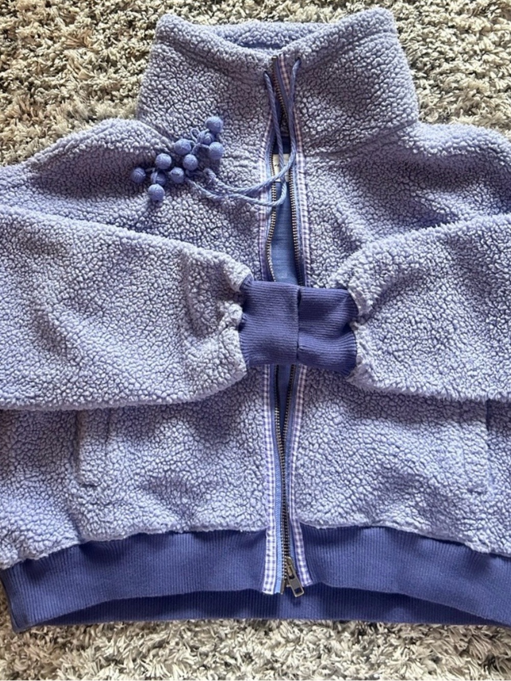 Free People Lavender Teddy Jacket